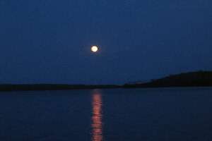 Moon over Red Lake